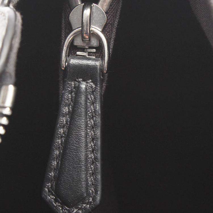 Pre Owned Fendi Grey Leather By The Way Satchel Bag