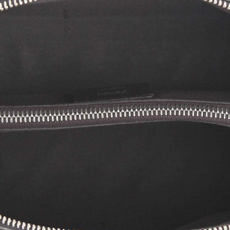 Pre Owned Fendi Grey Leather By The Way Satchel Bag
