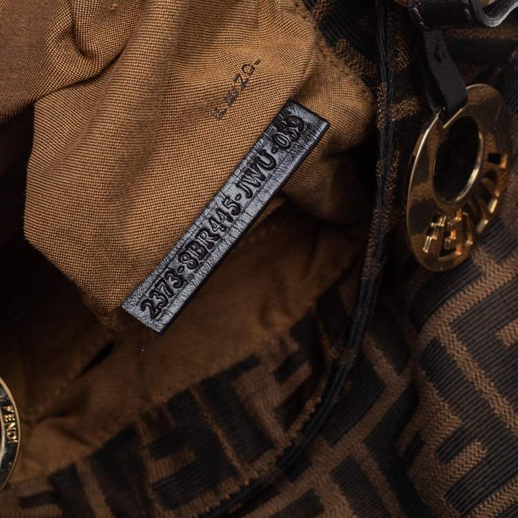 Pre Owned Fendi Tobacco Zucca Canvas and Leather Chef Shoulder Bag