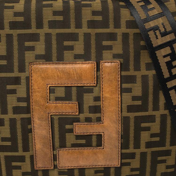 Pre Owned Fendi Tobacco Zucca Canvas Messenger Bag