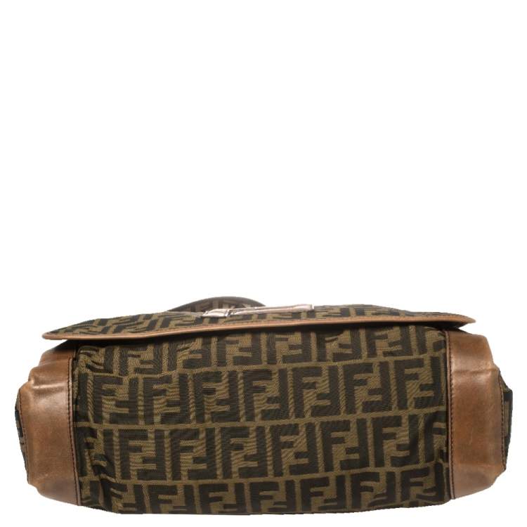 Pre Owned Fendi Tobacco Zucca Canvas Messenger Bag