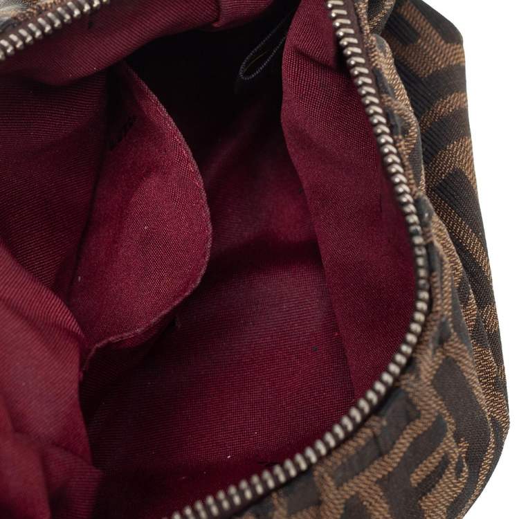 Pre Owned Fendi Tobacco Zucca Canvas and Leather Mini Chef Bag