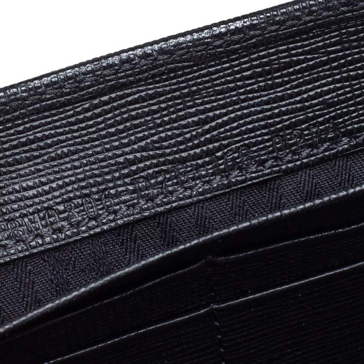 Pre Owned Fendi Black Leather 2Jours Continental Wallet