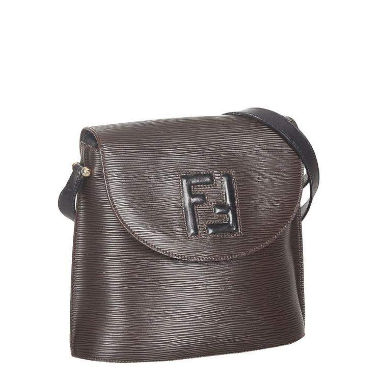 Fendi Brown Leather Crossbody Bag Fendi
