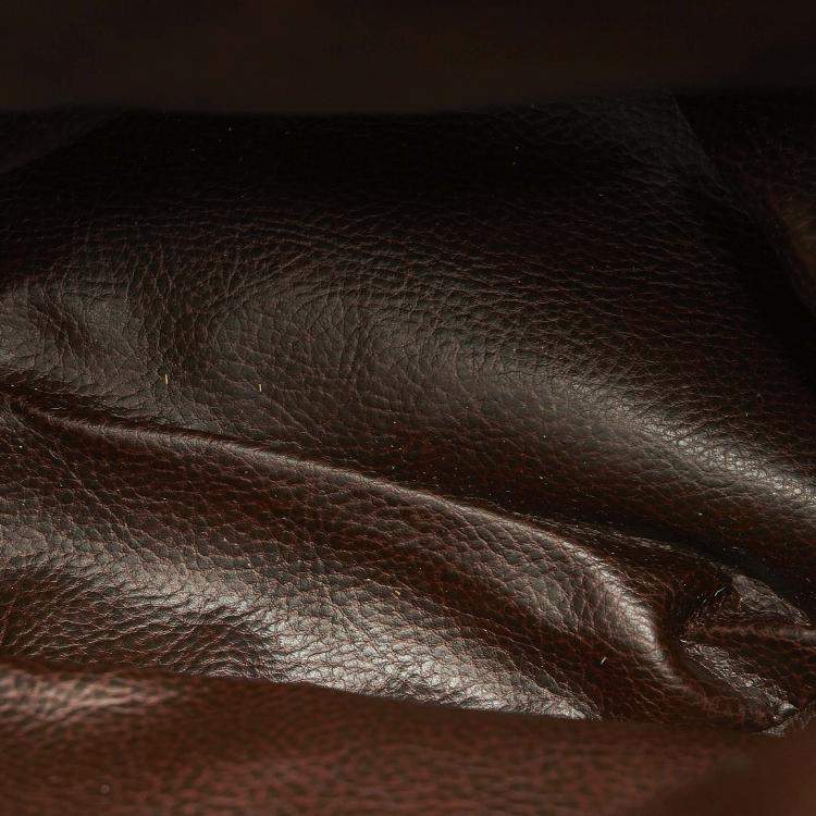 Pre Owned Fendi Brown Leather Crossbody Bag