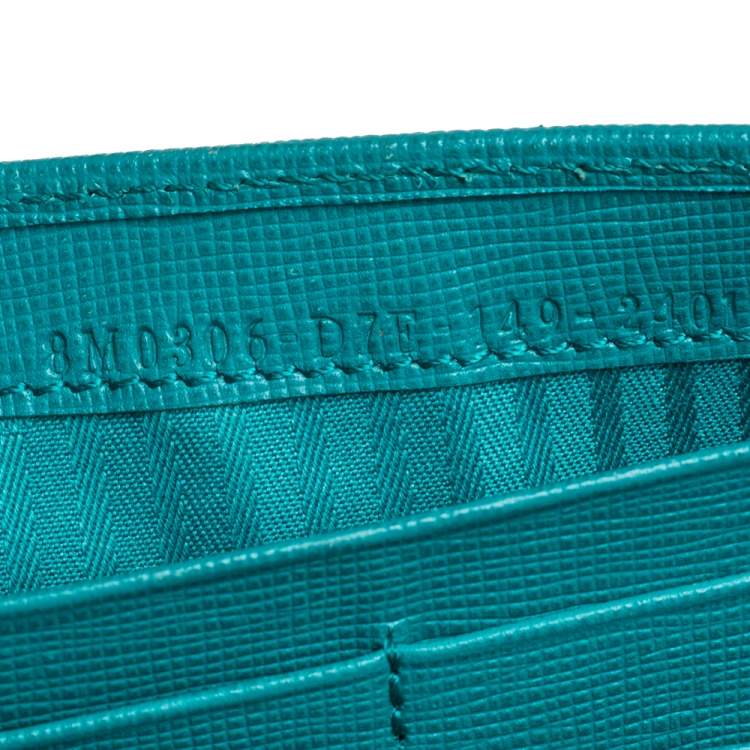 Pre Owned Fendi Two Tone Green Leather 2Jours Continental Wallet