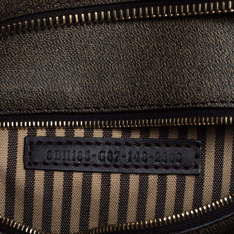 مملوكة مسبقًا Fendi Tobacco Zucca Coated Canvas Spalmati Roll Shopper Tote