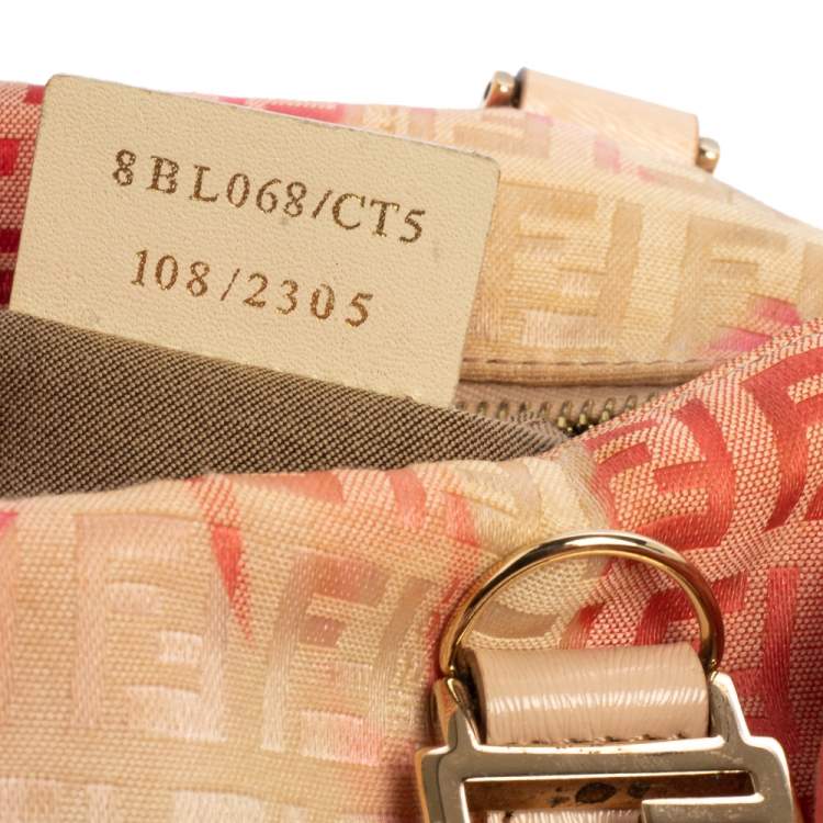 Pre Owned Fendi Multicolor Zucchino Coated Canvas And Patent Leather Forever Bauletto Boston Bag