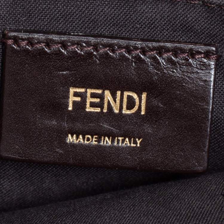 Pre Owned Fendi Tobacco Zucca Canvas Flap Crossbody Bag
