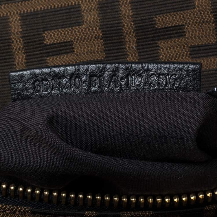 Pre Owned Fendi Brown Leather Large Peekaboo Top Handle Bag