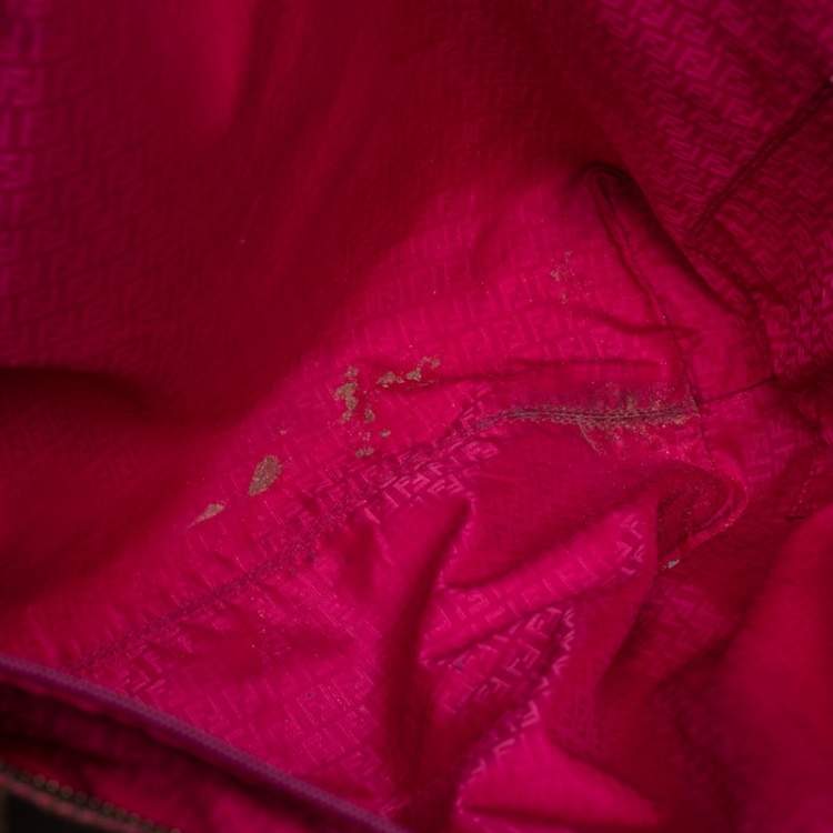 Pre Owned Fendi Tobacco Zucca Coated Canvas Spalmati Roll Shopper Tote