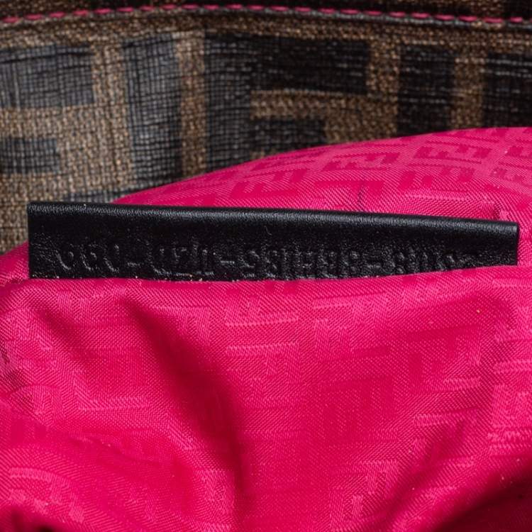 Pre Owned Fendi Tobacco Zucca Coated Canvas Spalmati Roll Shopper Tote