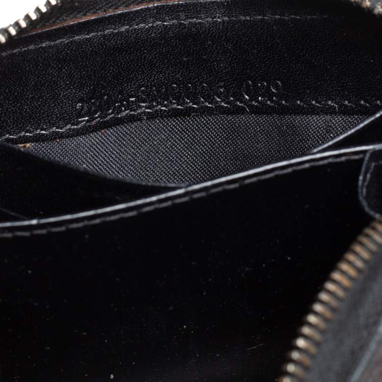 Pre Owned Fendi Black Zuchino Canvas Coin Purse