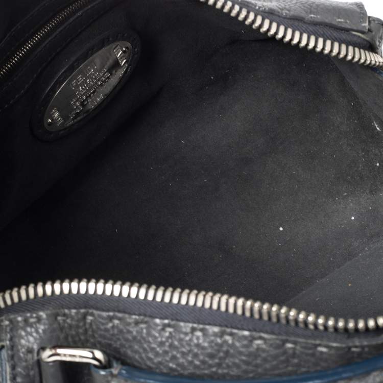 Pre Owned Fendi Grey Leather Selleria Leather Lei Boston Bag