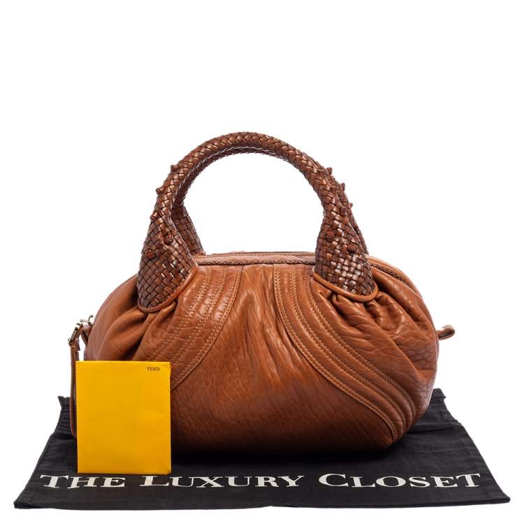 Pre Owned Fendi Tan/Brown Nappa Leather Baby Spy Bag