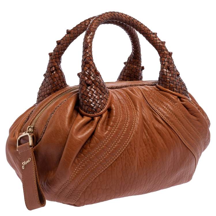 Pre Owned Fendi Tan/Brown Nappa Leather Baby Spy Bag