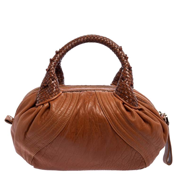 Pre Owned Fendi Tan/Brown Nappa Leather Baby Spy Bag