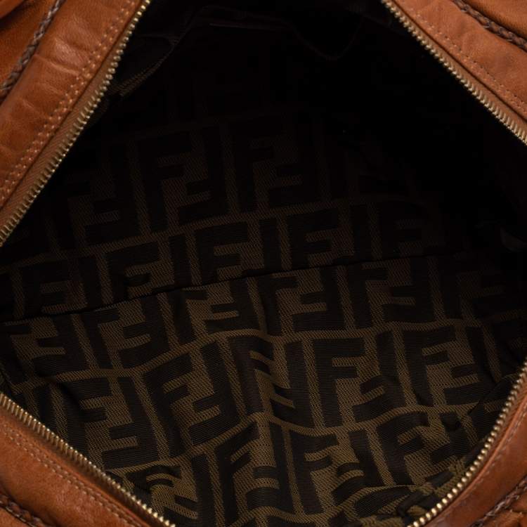 Pre Owned Fendi Tan/Brown Nappa Leather Baby Spy Bag