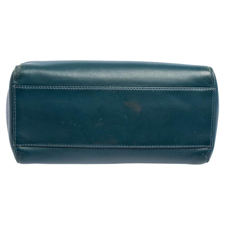مملوكة مسبقًا Fendi Blue Leather Mini Peekaboo Top Handle Bag