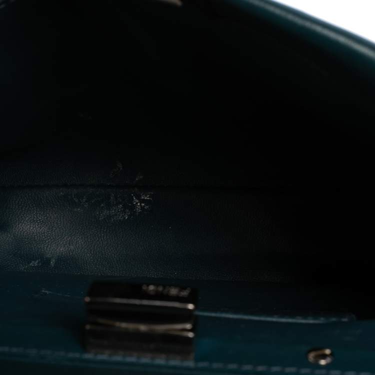 مملوكة مسبقًا Fendi Blue Leather Mini Peekaboo Top Handle Bag