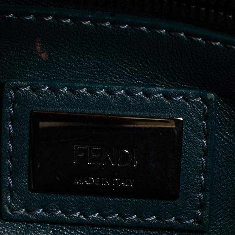 مملوكة مسبقًا Fendi Blue Leather Mini Peekaboo Top Handle Bag