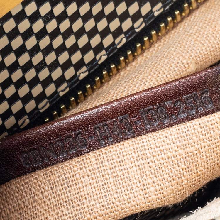 مملوكة مسبقًا Fendi Multicolor Canvas And Leather Embroidered Peekaboo Top Handle Bag