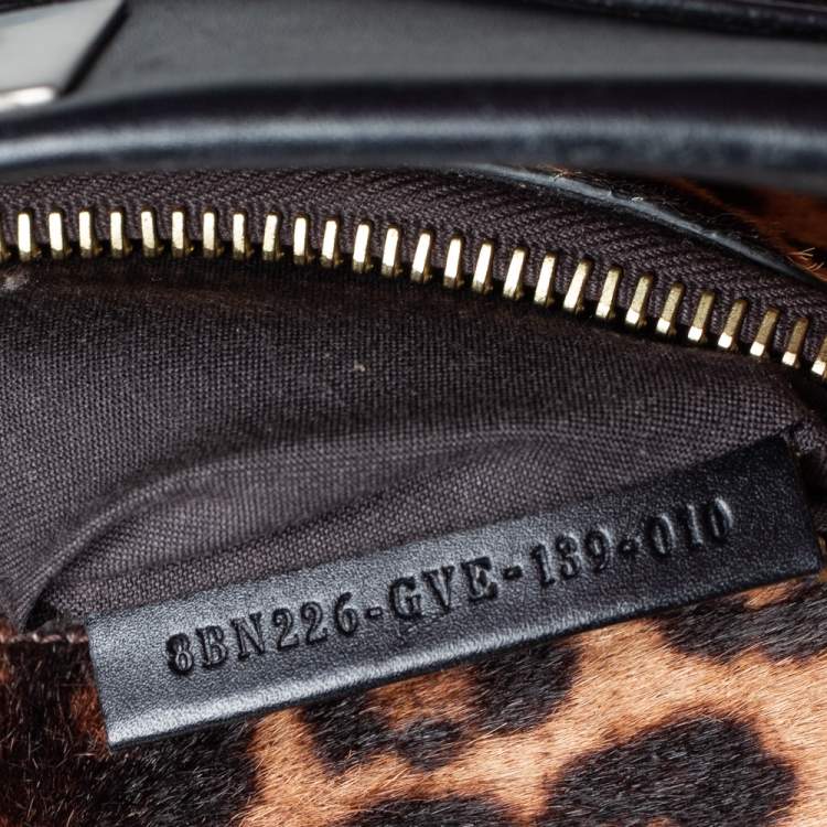Pre Owned Fendi Black Leather Medium Peekaboo Top Handle Bag