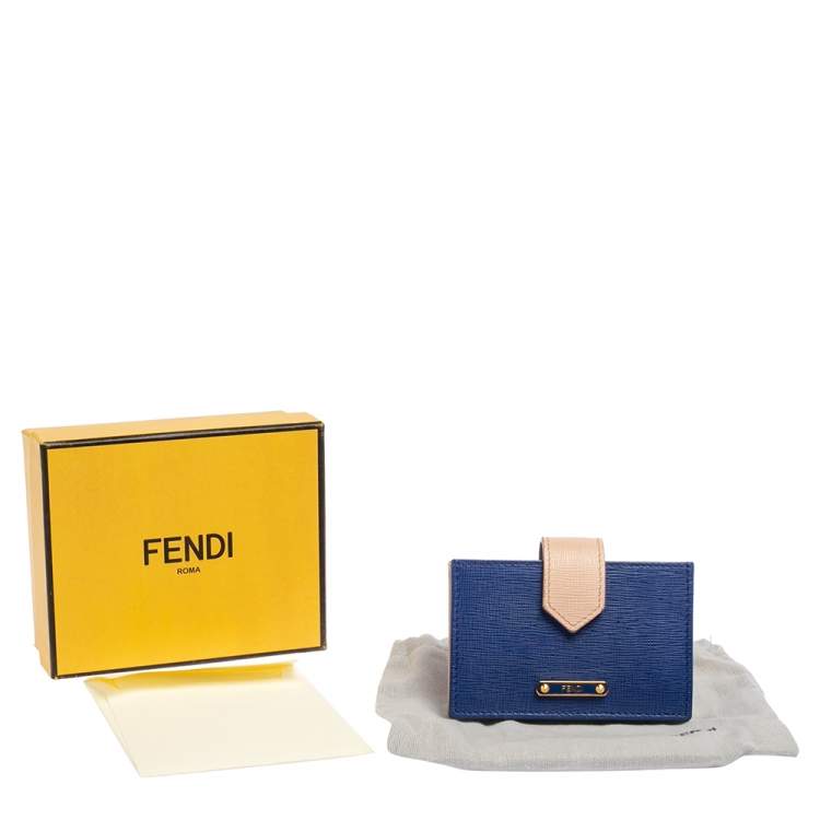 Pre Owned Fendi Multicolor Leather Elite Accordion Card Case