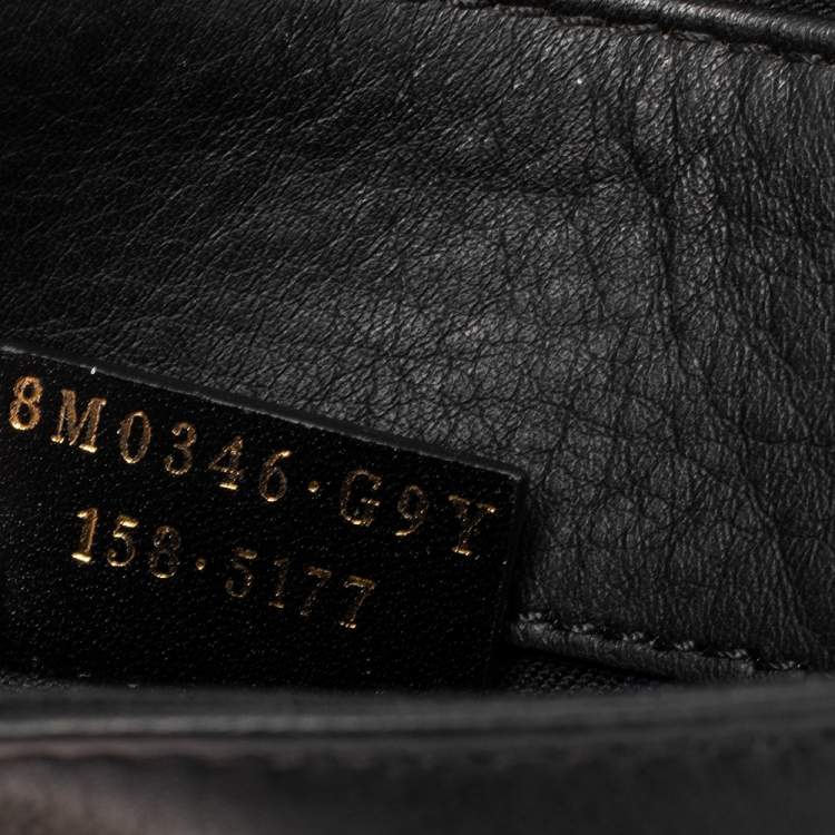 Pre Owned Fendi Black Leather Tube On Chain Wallet 