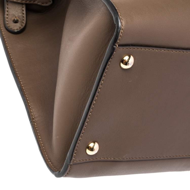مملوكة مسبقًا Fendi Brown Leather Peekaboo X-Lite Top Handle Bag