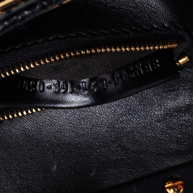 Pre Owned Fendi Black Python Mini Peekaboo Top Handle Bag
