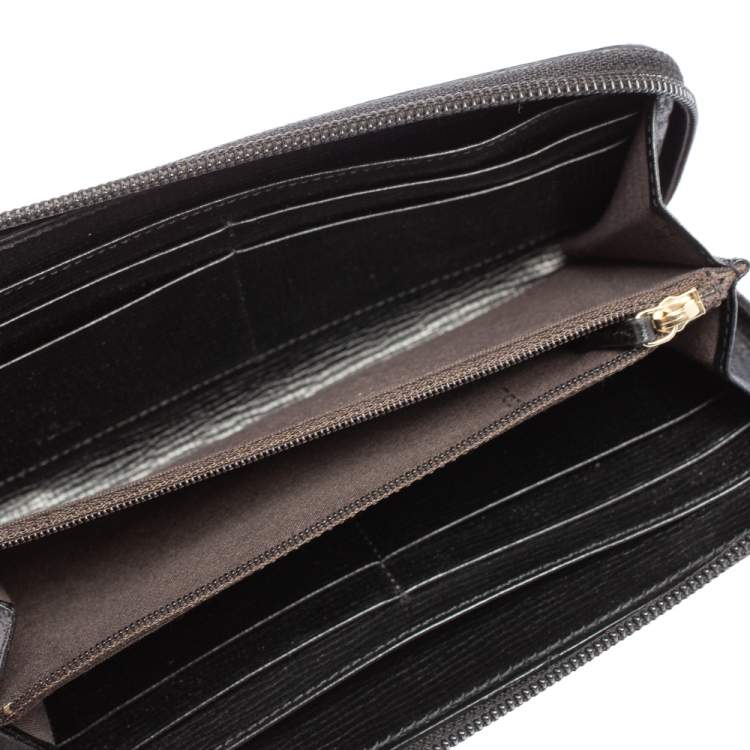 Pre Owned Fendi Multicolor Zucca Coated Canvas Zip Around Wallet