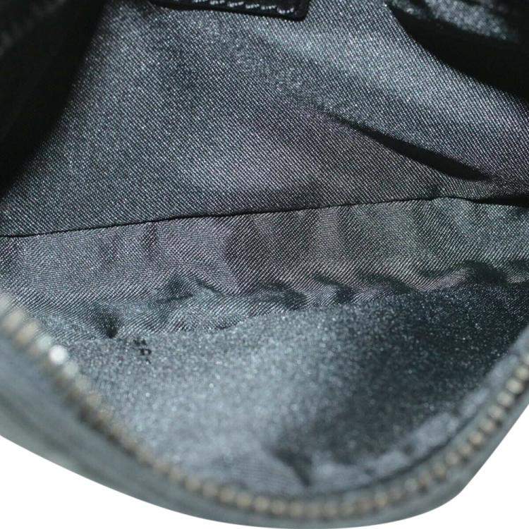 Pre Owned Fendi Black Zucchino Canvas Mini Pochette Bag