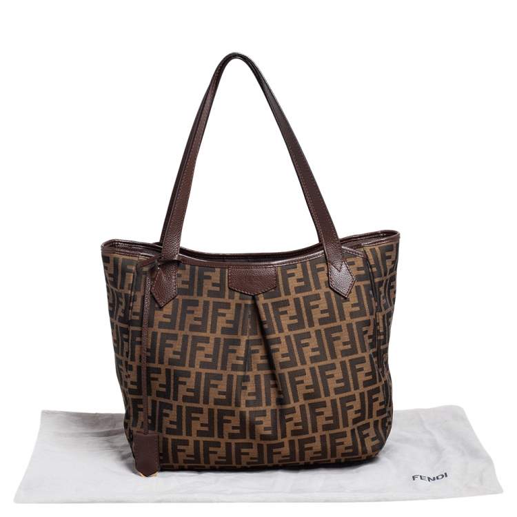 مملوكة مسبقًا Fendi Tobacco Zucca Canvas Jacquard Grande Shopping Tote