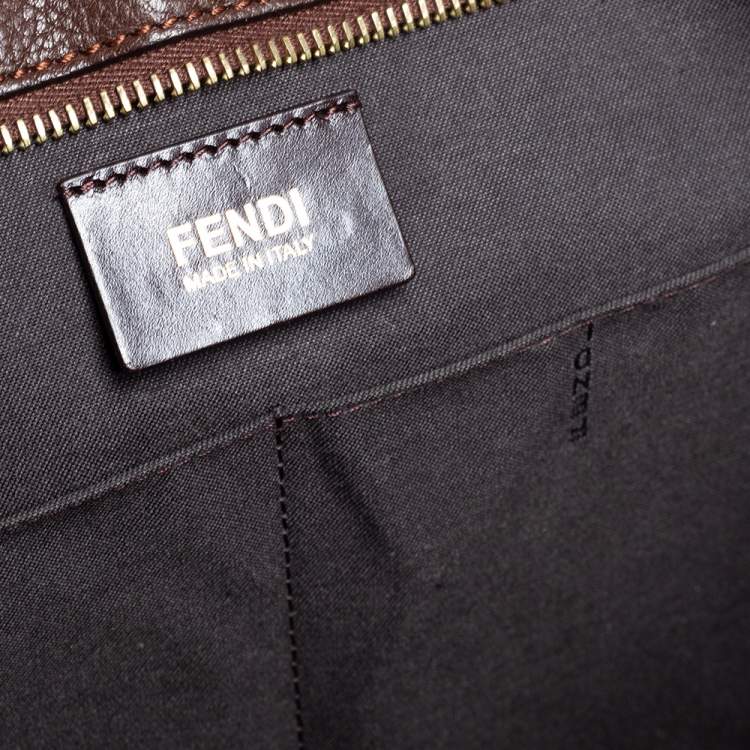 مملوكة مسبقًا Fendi Tobacco Zucca Canvas Jacquard Grande Shopping Tote