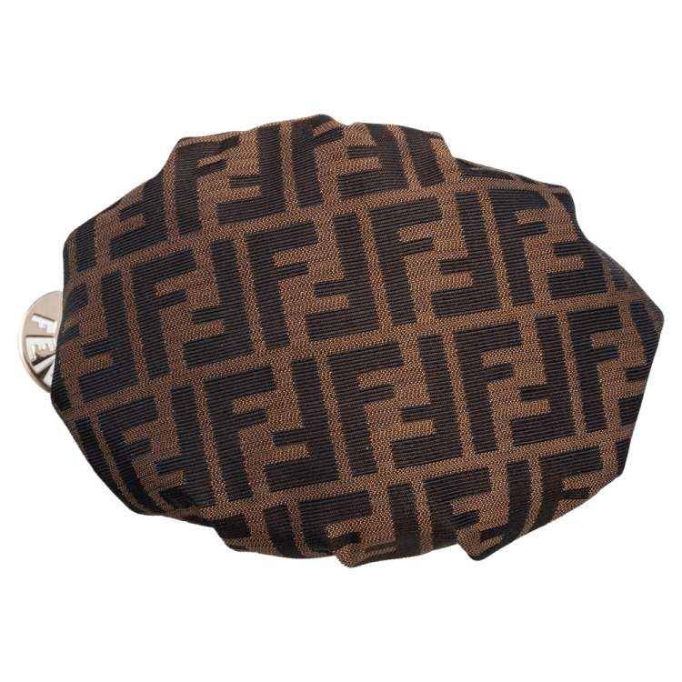 Pre Owned Fendi Tobacco Zucca Canvas and Leather Mini Chef Bag