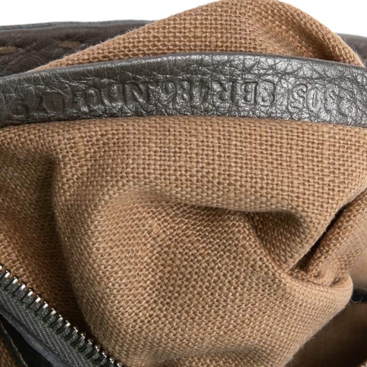 Pre Owned Fendi Grey Leather Linda Bag