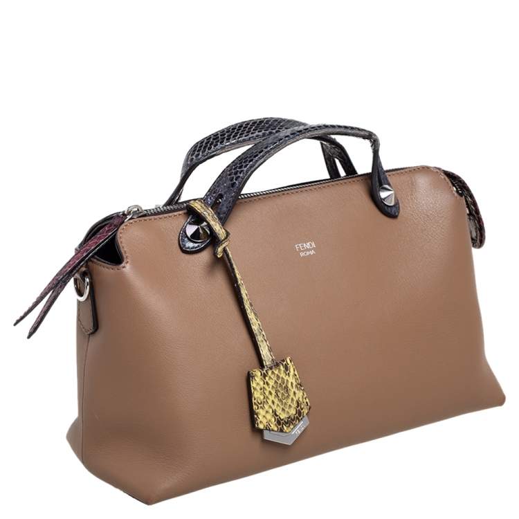 Pre Owned Fendi Multicolor Leather and Python Small By The Way Satchel 