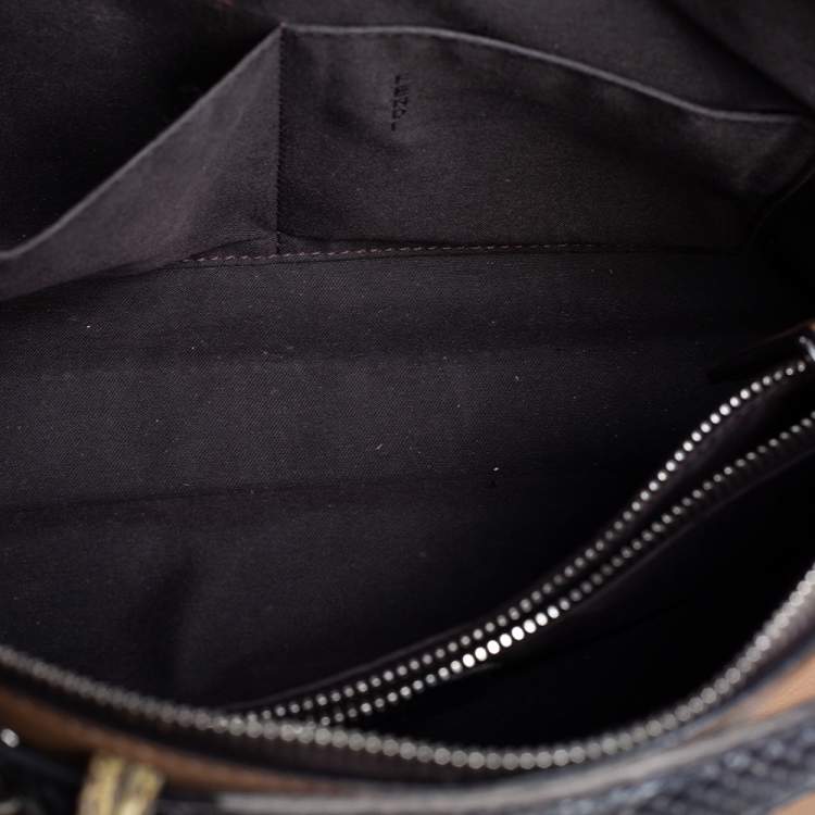 Pre Owned Fendi Multicolor Leather and Python Small By The Way Satchel 