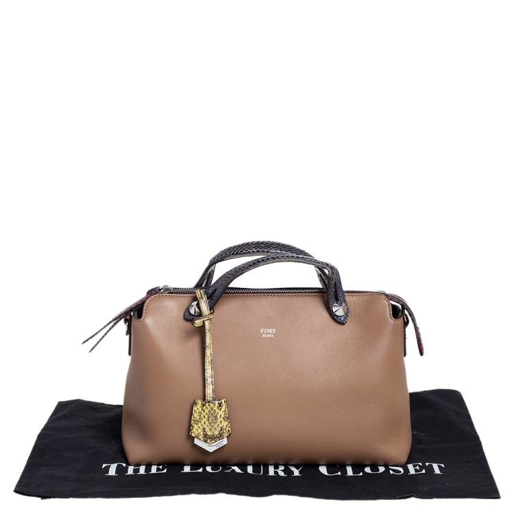 Pre Owned Fendi Multicolor Leather and Python Small By The Way Satchel 