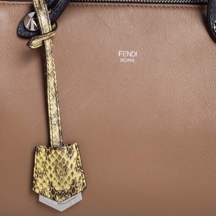 Pre Owned Fendi Multicolor Leather and Python Small By The Way Satchel 