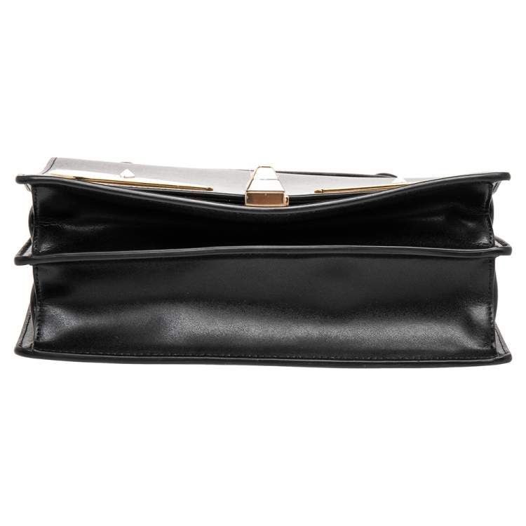 Pre Owned Fendi Black Leather Bugs Kan I Top Handle Bag