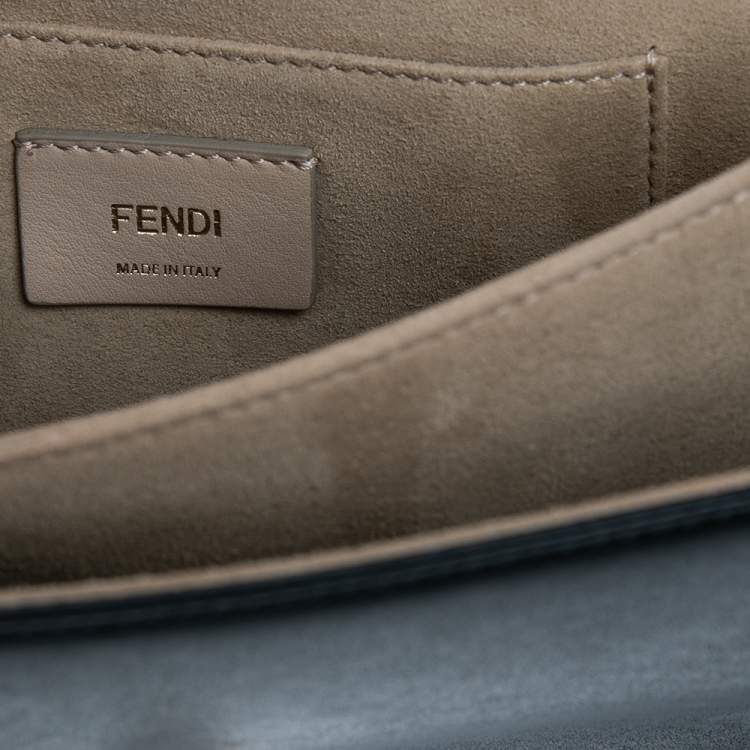 Pre Owned Fendi Black Leather Bugs Kan I Top Handle Bag