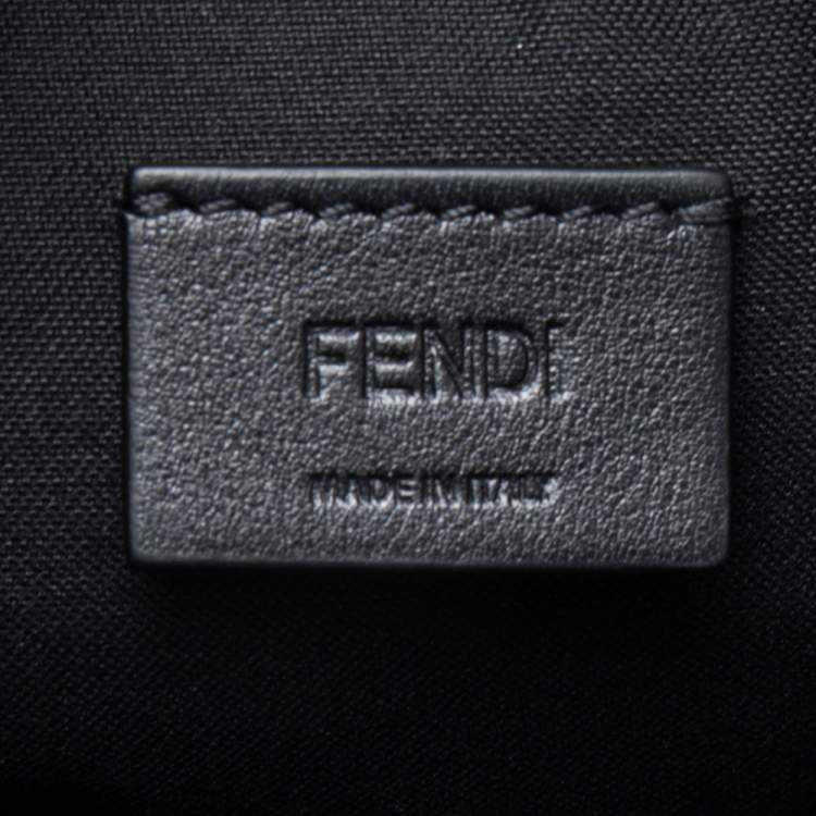 Pre Owned Fendi X Fila Multicolor Leather Zip Wristlet Clutch