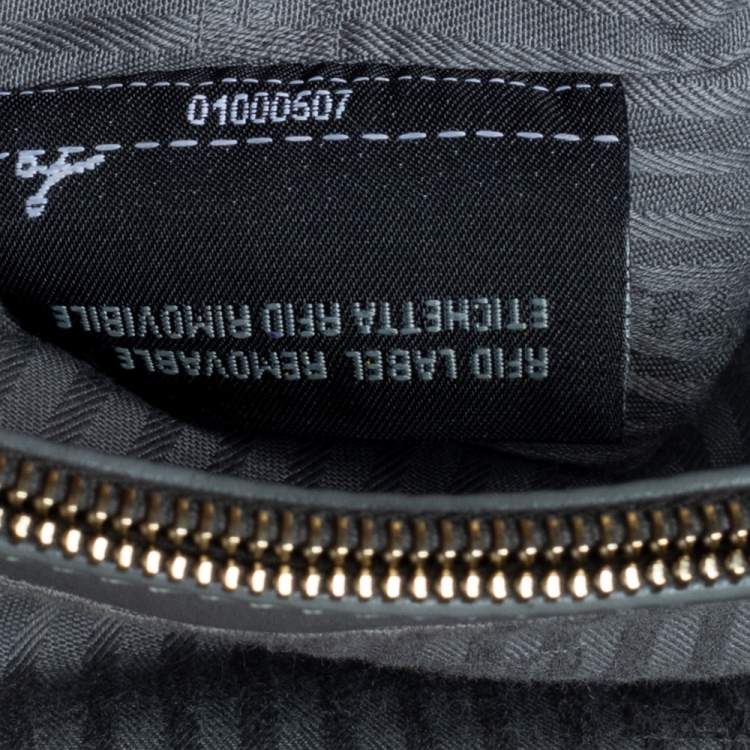 Pre Owned Fendi Grey Leather Mini 2jours Tote