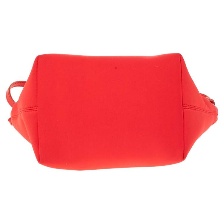 Pre Owned Fendi Red Neoprene and Leather Baby Shopper Tote