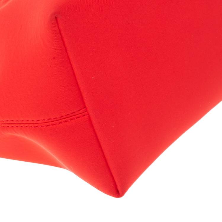 Pre Owned Fendi Red Neoprene and Leather Baby Shopper Tote