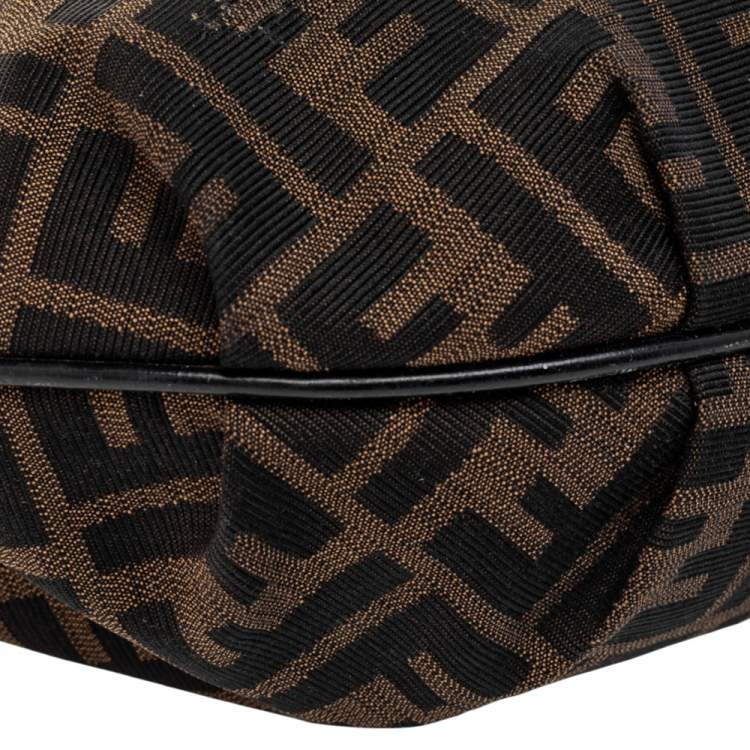 Pre Owned Fendi Tobacco Zucca Canvas Chef Chain Hobo