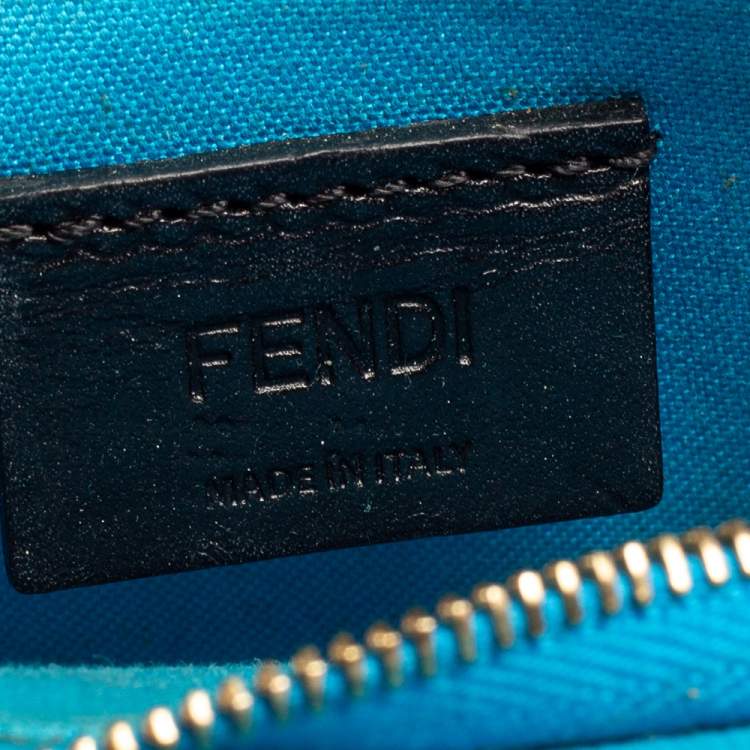 Pre Owned Fendi Multicolor Ellite Birds Print Coated Canvas Flap Compact Wallet