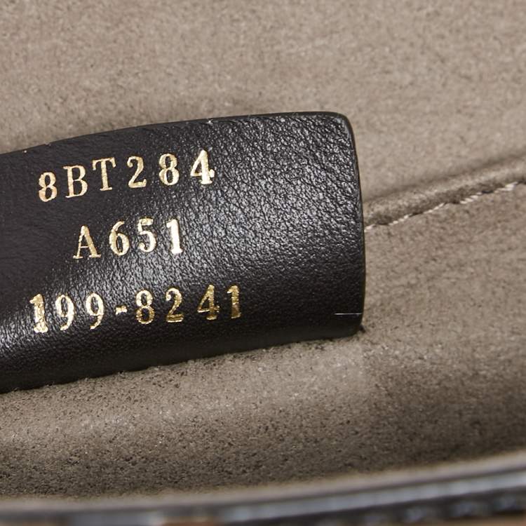 Pre Owned Fendi Two Tone Leather Kan I F Logo Shoulder Bag